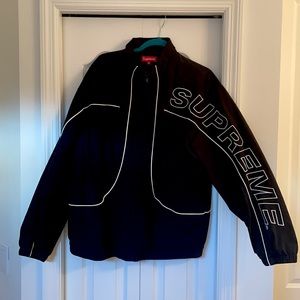 Supreme Piping Track Jacket Black XLarge